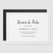 シンプルスペインのエレガントDate Magnetを保存 マグネット招待状 (正面/裏面)