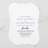 シンプルスペインのクラシック結婚式招待状 招待状 (正面/裏面)