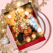 シンプルスペインのクリスマス・フェリーズ・ナヴィダッド写真赤 シーズンカード