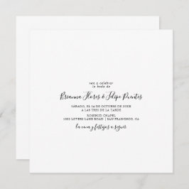 シンプルスペインのスクエア結婚ズ 招待状