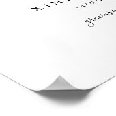 シンプルスペインのリハーサルディナーウェルカムサイン ポスター (角)