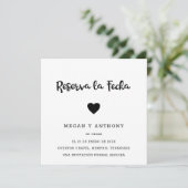 シンプルスペインの写真モダンハート結婚の セーブザデート (スタンド正面)