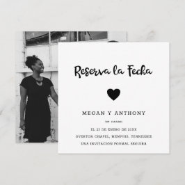 シンプルスペインの写真モダンハート結婚の セーブザデート