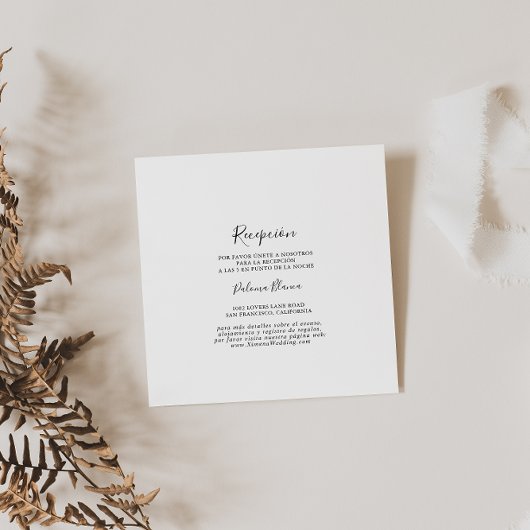 シンプルスペインの披露宴 エンクロージャーカード