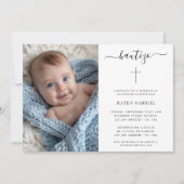 シンプルスペインの洗礼 |書道Bautizoの写真 招待状 (正面)