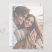 シンプルスペインの結婚の色あせ写真 招待状 (裏面)