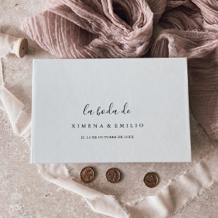 シンプルスペインの結婚の ゲストブック