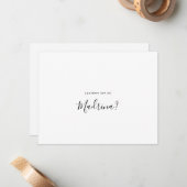 シンプルスペインのBridesmaid提案 ノートカード (正面/裏面インサイチュ)