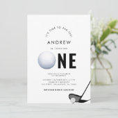 シンプルスポーツパルティーゴルフ1st誕生日パーティー 招待状 (スタンド正面)