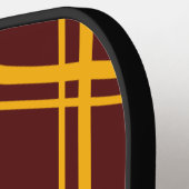 シンプルスポーティストライプなが手に持った色を離れ指定 ピックルボールラケット (左詳細)