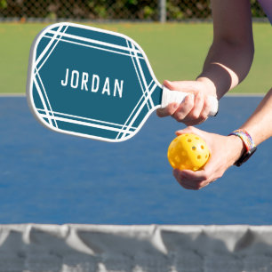 シンプルスポーティストライプなは右利きの色を名前 ピックルボールラケット