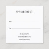 シンプルスモダンクエアアポイントメントカード スクエア名刺 (正面)