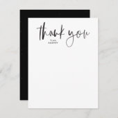 シンプルスモダンクリプト白黒 サンキューカード (正面/裏面)