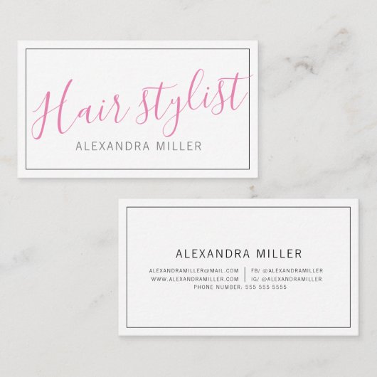 シンプルスモダンクリプト美容師 名刺 (正面/裏面)