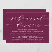 シンプルスモダンクリプト |リハーサルディナー招待状 招待状 (正面/裏面)