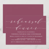 シンプルスモダンクリプト |リハーサルディナー招待状 招待状 (正面/裏面)