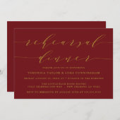 シンプルスモダンクリプト |リハーサルディナー招待状 招待状 (正面/裏面)