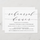シンプルスモダンクリプト |リハーサルディナー招待状 招待状 (正面/裏面)