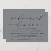 シンプルスモダンクリプト |リハーサルディナー招待状 招待状 (正面/裏面)