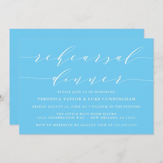 シンプルスモダンクリプト |リハーサルディナー招待状 招待状 (正面/裏面)