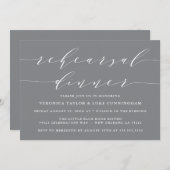 シンプルスモダンクリプト |リハーサルディナー招待状 招待状 (正面/裏面)