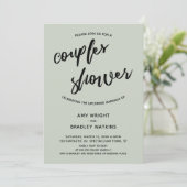 シンプルスモダンセージ手書きカップル 招待状 (スタンド正面)