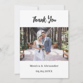 シンプルスモダント結婚の写真サンキューカード 招待状 (正面)