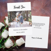 シンプルスモダント結婚の写真サンキューカード 招待状