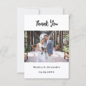 シンプルスモダント結婚の写真サンキューカード 招待状 (正面)