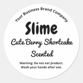 シンプルスライムフラフ製品ラベル ラウンドシール