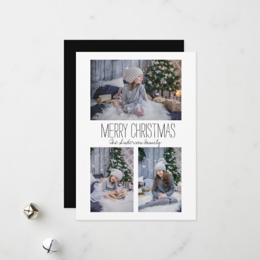 シンプルスリーフォトファミリー シーズンカード (正面/裏面インサイチュ)