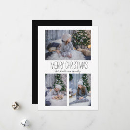 シンプルスリーフォトファミリー シーズンカード