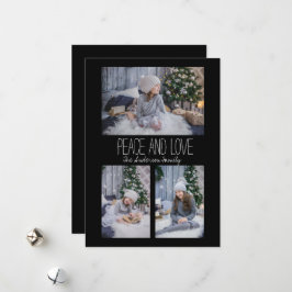 シンプルスリーフォトファミリー シーズンカード