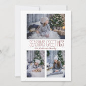 シンプルスリーフォトファミリー シーズンカード (正面)