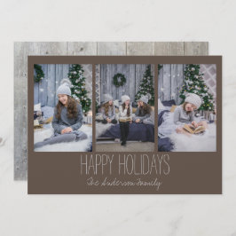 シンプルスリーホリデーカ素朴ード シーズンカード