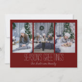 シンプルスリーホリデーカ素朴ード シーズンカード (正面)