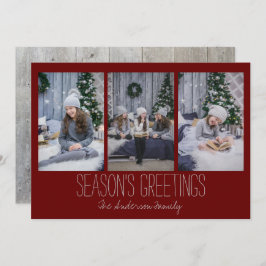 シンプルスリーホリデーカ素朴ード シーズンカード