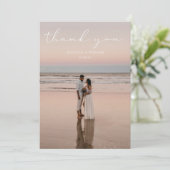 シンプルス結婚クリプトの写真サンキューカード サンキューカード (スタンド正面)