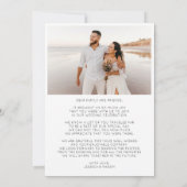 シンプルス結婚クリプトの写真サンキューカード サンキューカード (裏面)