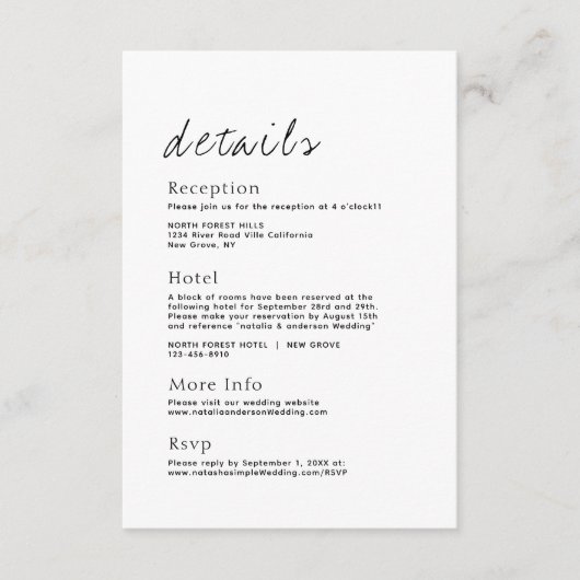 シンプルス結婚クリプトの詳細エンクロージャカード エンクロージャーカード (正面)