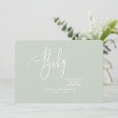 シンプルセイニュートラルベビーシャワー招待状 招待状 (スタンド正面)