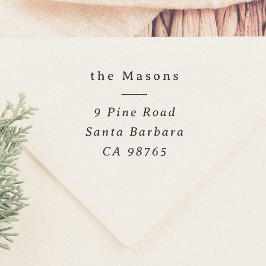 シンプルセリフタイポグラフィクラシック差出人住所 ラバースタンプ