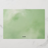 シンプルセリフHOPEグリーンウォーター実在色 箔シーズンカード (裏面)