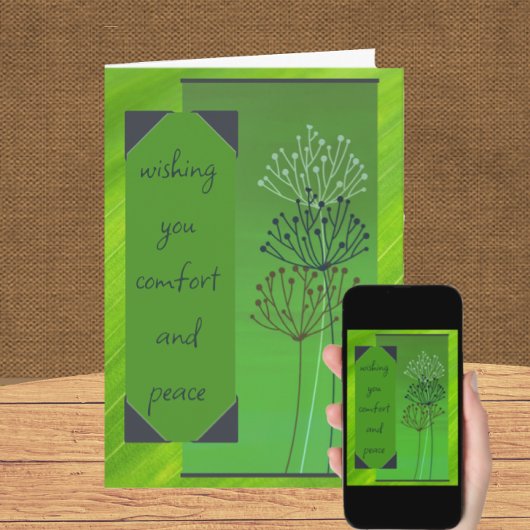 シンプルセレーネグリーンフローラコンサンスカード カード