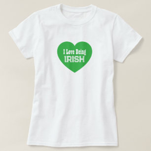 シンプルセント・パトリックの日グリーンI大好きアイリッシュ Tシャツ