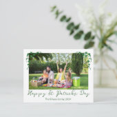 シンプルセント・パトリックの日シャムロックの家族の写真 シーズンポストカード (スタンド正面)