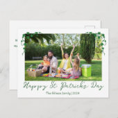 シンプルセント・パトリックの日シャムロックの家族の写真 シーズンポストカード (正面/裏面)
