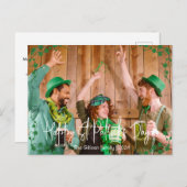 シンプルセント・パトリックの日シャムロックの家族の写真 シーズンポストカード (正面/裏面)