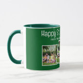 シンプルセント・パトリックの日シャムロックの家族の写真 マグカップ (左)