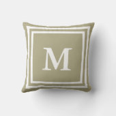 シンプルセージとホワイトモノグラム クッション (裏面)